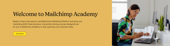Click here to go to the Mailchimp Foundations Certification