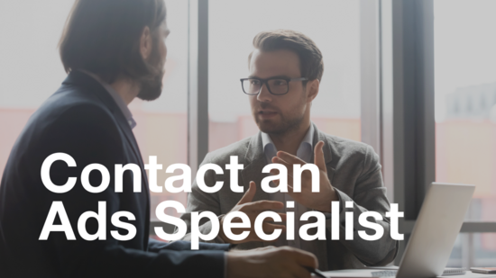 Contact an Ads Specialist Contact an Ads Specialist