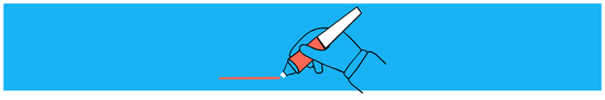 A hand drawing a line with a marker pen