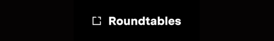 white text that reads rountables on black background