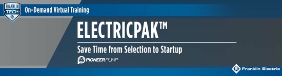 Save Time From Selection to Startup with Pioneer Pump ElectricPAK