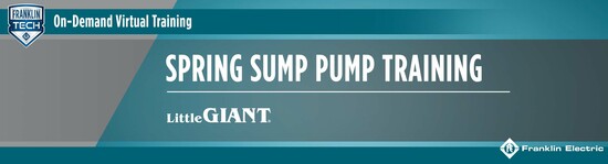 Spring Sump Pump Training