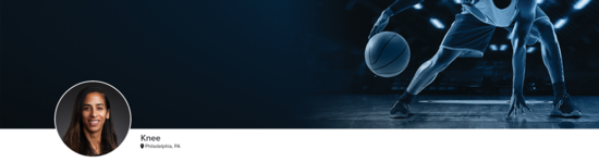 Professional headshot of Dr. Hammoud (Knee; Philadelphia, PA) and a photograph of a basketball player.