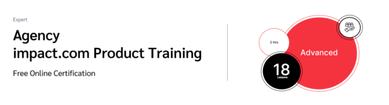 PXA course thumbnail for a free course on using impact.com’s agency marketing software for managing affiliate programs