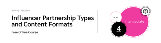 PXA course thumbnail for a free course on influencer partnerships and content structures, and niche strategies