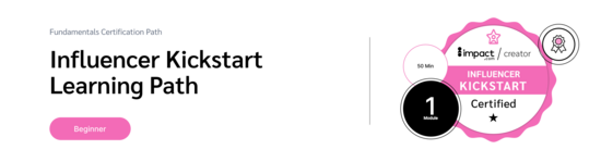 PXA’s certification badge for free influencer marketing courses on how to find creators and manage influencer partnerships