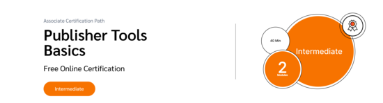 PXA's learning path icon for free courses on impact.com's tools for e-commerce content marketing and media buy partners