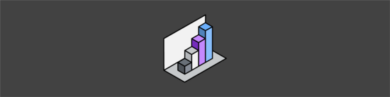 simple three dimensional illustration of a bar chart