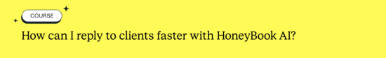 How can I reply to client emails faster with HoneyBook Al?