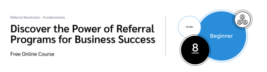 PXA course thumbnail for a free course on implementing a referral program strategy, including fraud prevention techniques