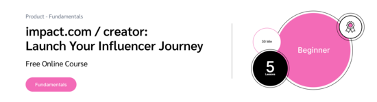 PXA course thumbnail for a free guide on navigating impact.com Creator's influencer marketing platform