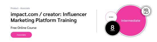 PXA course thumbnail for a free course on impact.com Creator's influencer marketing software