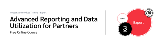 PXA FREE course with a red-outlined circle and a graph icon, representing data reporting. Labeled “Expert,” includes 3 lessons and takes 20 minutes to complete